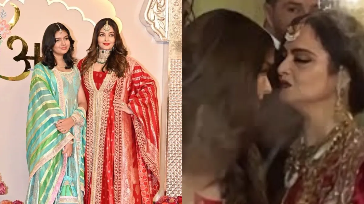 aishwarya-rai-arrives-with-aaradhya-at-anant-ambani-radhika-merchants-wedding-hugs-rekha-viral-videos